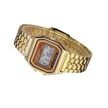 Digital Alarm Stopwatch 2PC Stainless Steel Wrist Watch Unisex Gift Couples Dating - 4D's T&D Inc