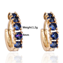 Girls Women Rhinestone Earrings Ear Hook Stud Jewelry BU 1 Pair - 4D's T&D Inc