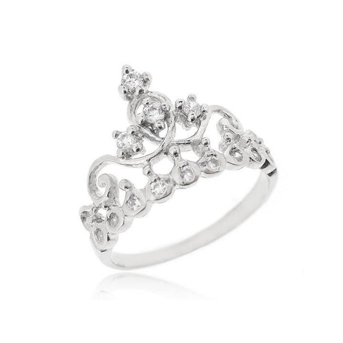 CZ CROWN RING - 4D's T&D Inc