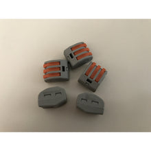 2 Pack Deal Reusable Spring Lever Terminal Block Connector 2/ 3/ 5 Way - 5 pcs/set Electric Cable Connector Wire - 4D's T&D Inc
