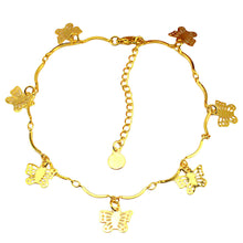 Butterfly Women Ankle Bracelet Barefoot Beach Sandal Foot Jewelry - 4DS-156WAB - 4D's T&D Inc
