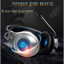 Headphones NUBWO N2 Stereo Gaming Headset Gamer Casque with Microphone for Computer (Black Silver USB/3.5mm Port) Game - 4D's T&D Inc