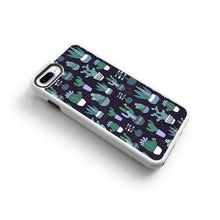 Small potted cactus print on dark gray navy for iPhone 7 Plus - 4D's T&D Inc