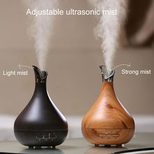 Aroma Essential Oil 300 ml Diffuser Ultrasonic Air Humidifier purifier with Wood Grain LED Lights for Office Home Bedroom - 4D's T&D Inc