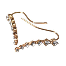 1Pair Rhinestone Crystal Earrings Ear Hook Stud Jewelry Gold - 4D's T&D Inc
