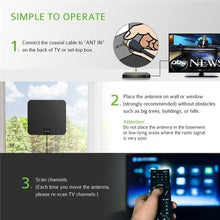 Bargain Deal HDTV Digital TV Amplified 10 Feet Cable Indoor Antenna 25 Miles Long Range for Signal Enhancement - 4D's T&D Inc