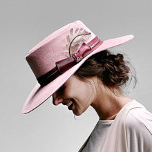 El Rosal Wide Brim Pork Pie Hat - Pink - 4D's T&D Inc