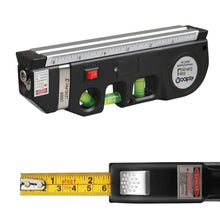 Laser Level Multipurpose Horizon Vertical Measure Tape 8Ft 2.5M Aligner Ruler Tool Black - 4D's T&D Inc