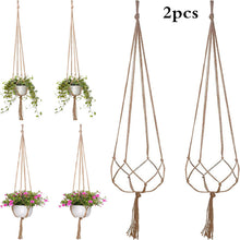 2PCS 47 Inches Plant Flower Hanger Macrame Jute for Indoor Outdoor Ceiling Deck Balcony Round and Square Pots - 4D's T&D Inc