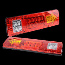 Two Pieces Turn Signal Running Tail Light 19-LED Trailer Truck RV ATV White-Amber-Red - 4D's T&D Inc