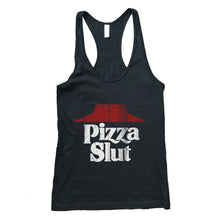Pizza Slut Vintage Print  Racerback Tank Top - 4D's T&D Inc