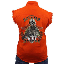 Men's Sleeveless Denim Shirt American Soldier Sport Biker Vest hiking men's wear casual - 4D's T&D Inc