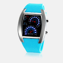Men Cool RPM Turbo Blue Flash LED Wrist Watch Sports Meter Dial Watch Wristwatch 1pcs - 4D's T&D Inc