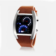 Men Cool RPM Turbo Blue Flash LED Wrist Watch Sports Meter Dial Watch Wristwatch 1pcs - 4D's T&D Inc