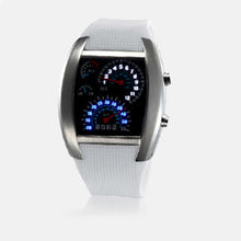 Men Cool RPM Turbo Blue Flash LED Wrist Watch Sports Meter Dial Watch Wristwatch 1pcs - 4D's T&D Inc