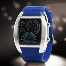 Men Cool RPM Turbo Blue Flash LED Wrist Watch Sports Meter Dial Watch Wristwatch 1pcs - 4D's T&D Inc