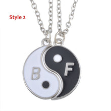1Set Best Friends Ying Yang Necklaces Taiji Bagua Charm Pendant Necklaces - 4D's T&D Inc