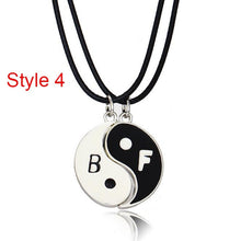1Set Best Friends Ying Yang Necklaces Taiji Bagua Charm Pendant Necklaces - 4D's T&D Inc