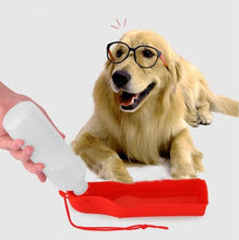 Pet Care portable Water bottle 250ML Outdoor Portable Pet Dog Water Bottles Fordable Tank Drinking Design Travelling Bowl Feeding - 4D's T&D Inc