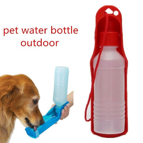 Pet Care portable Water bottle 250ML Outdoor Portable Pet Dog Water Bottles Fordable Tank Drinking Design Travelling Bowl Feeding - 4D's T&D Inc
