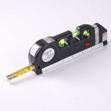 GD Multipurpose Laser Level Horizontal Vertical Line 8FT+Measure Tape Ruler Aligner Tool GN - 4D's T&D Inc