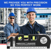 GD Multipurpose Laser Level Horizontal Vertical Line 8FT+Measure Tape Ruler Aligner Tool GN - 4D's T&D Inc
