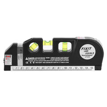 GD Multipurpose Laser Level Horizontal Vertical Line 8FT+Measure Tape Ruler Aligner Tool GN - 4D's T&D Inc
