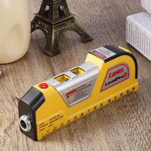 GD Multipurpose Laser Level Horizontal Vertical Line 8FT+Measure Tape Ruler Aligner Tool GN - 4D's T&D Inc
