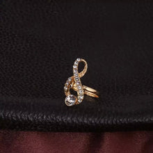 Elegant Design Wedding Infinity Love Crystal Rhinestone Necklace Earring Ring Sets Women's European Jewelry Classics Luxury Gold - 4D's T&D Inc