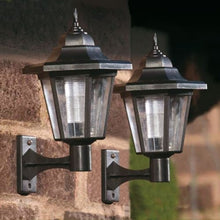 SOLAR POWERED LED OUTDOOR GARDEN FENCE WALL LIGHT LANTERN LAMP 4DS-196SOL - 4D's T&D Inc