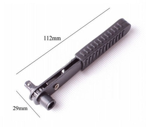 Ratchet Wrench Screwdriver Tool Easy Mini Wind approved Screwdriver Quarter Pole Socket Wrench Sets Of Rods 6.35 (Size: One Size) 4DS-151RRW - 4D's T&D Inc