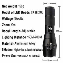 U'King® 2Pcs Outdoor LED Tactical Flashlight ,CREE 5000LM XML-T6 A100 G700 Ultra Bright Focus Zoom Torch Lamp Bicycle Light With - 4D's T&D Inc
