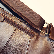 High Quality Men Genuine Leather Cowhide Vintage Sling Chest Back Day Pack Travel fashion Cross Body Messenger Shoulder Bag. - 4D's T&D Inc