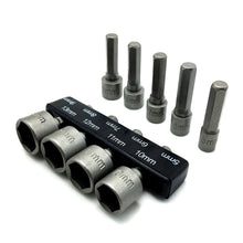 9pcs/set Hex Socket Sleeve Nozzles Nut Driver Set Drill Bit Adapter - 4D's T&D Inc