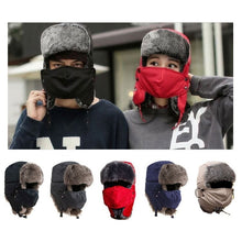 Men Women Winter Ushanka Trapper Aviator Earflap Ski Hats With Mask Cap Hood Winter headWear headgear 4DS-188MCH - 4D'S T&D Inc - 4D's T&D Inc