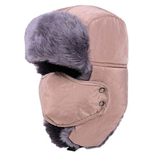 Men Women Winter Ushanka Trapper Aviator Earflap Ski Hats With Mask Cap Hood Winter headWear headgear 4DS-188MCH - 4D'S T&D Inc - 4D's T&D Inc
