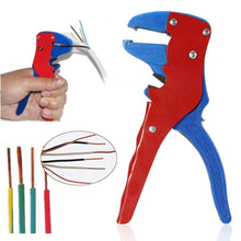Automatic Wire Stripper with ease using this handy wire cutter tool. Good gift for a home owner. (Color: Red & Blue) - 4D's T&D Inc