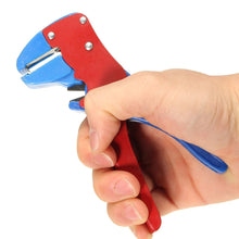 Automatic Wire Stripper with ease using this handy wire cutter tool. Good gift for a home owner. (Color: Red & Blue) - 4D's T&D Inc