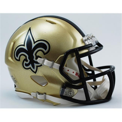 Creative Sports Enterprises, Inc RD-SAINTS-MR-Speed New Orleans Saints Riddell Speed Mini Football Helmet - 4D's T&D Inc