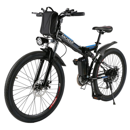 Folding Mountain Bike 36V Electric Snow Bike 7 modes fly-wheel Ebike w/Phone 4DS-165ESB - 4D's T&D Inc
