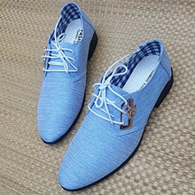 Fashion Lace-up Office Shoes Men's Pointed Leather Shoes Winter Male Business Shoes Canvas Men's Dress Shoes - 4DS-165MCS - 4D's T&D Inc