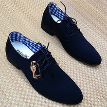 Fashion Lace-up Office Shoes Men's Pointed Leather Shoes Winter Male Business Shoes Canvas Men's Dress Shoes - 4DS-165MCS - 4D's T&D Inc