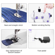 Mini Portable Heavy Duty Electric Sewing Machine 2 Speed Adjustable Home Household Desktop with Led Light - EU US UK Plug - Gif - 4DS-179PSM - 4D's T&D Inc