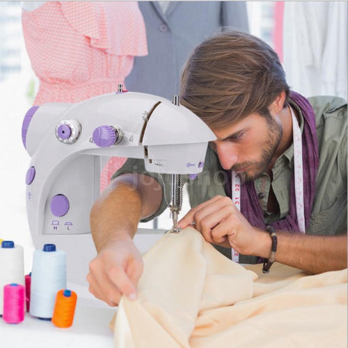 Mini Portable Heavy Duty Electric Sewing Machine 2 Speed Adjustable Home Household Desktop with Led Light - EU US UK Plug - Gif - 4DS-179PSM - 4D's T&D Inc