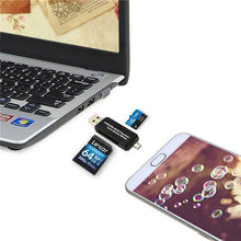 Multifunctional OTG Card Reader Micro SD SD Card USB Reader (Color: Black) 4DS-182MFCR - 4D's T&D Inc