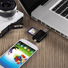 Multifunctional OTG Card Reader Micro SD SD Card USB Reader (Color: Black) 4DS-182MFCR - 4D's T&D Inc