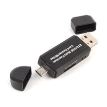 Multifunctional OTG Card Reader Micro SD SD Card USB Reader (Color: Black) 4DS-182MFCR - 4D's T&D Inc