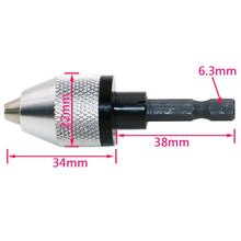 1/4" 6mm Rotary Tools Hex Shank Quick Change Tool Adapter Converter Keyless Drill Chuck - 4D's T&D Inc