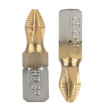 10pcs 1/4" Hex Shank PH2 Magnetic Titanium Coated Screwdriver Bit 25mm - 4D's T&D Inc
