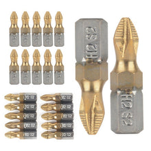 10pcs 1/4" Hex Shank PH2 Magnetic Titanium Coated Screwdriver Bit 25mm - 4D's T&D Inc